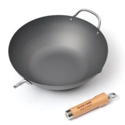 River Light River Light Kiwame Nitrided Carbon Steel Induction Wok With Two Handles - 33cm -The Custom Chef Shop 61tmvL36pCL 2