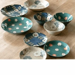 Aito Aito Mino Yaki Nordic Flower Series 6-Piece Dinnerware Set -The Custom Chef Shop Aito Mino Yaki Nordic Flower Series 6 Piece Dinnerware Set 07