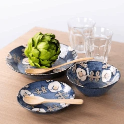 Aito Aito Mino Yaki Nordic Flower Series 6-Piece Dinnerware Set -The Custom Chef Shop Aito Mino Yaki Nordic Flower Series 6 Piece Dinnerware Set 17
