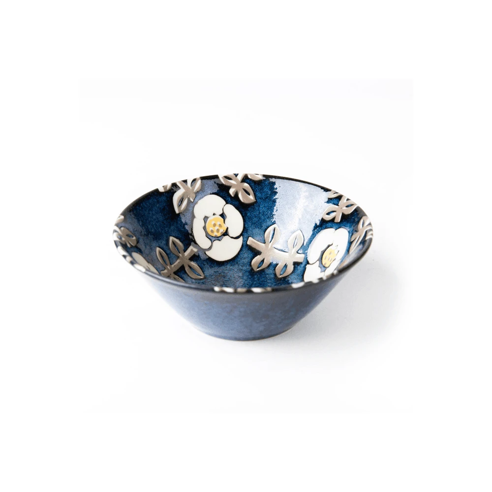 Aito Aito Mino Yaki Nordic Flower Series Bowl - Navy Blue (13cm) 3 Aito Aito Mino Yaki Nordic Flower Series Bowl - Navy Blue (13cm)