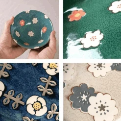 Aito Aito Mino Yaki Nordic Flower Series Bowl - Viridian (13cm) -The Custom Chef Shop Aito Mino Yaki Nordic Flower Series Bowl Viridian 03