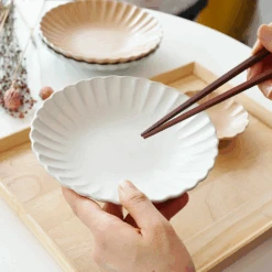 Aito Aito Seto Yaki Hana Side Plate (16cm) - Beige -The Custom Chef Shop Aito Seto Yaki Hana Dinner Plate 16cm Beige 02