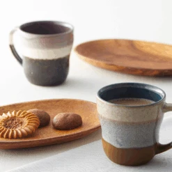 Aito Aito Mino Yaki Glaze Coffee Cup With Snack Tray Set Of 2 -The Custom Chef Shop Aito Mino Ware Coffee Cup Saucer Set 3