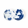 Daitoua Daitoua Neko Chigura Hachiware Dinner Plate Set Of 2 (20cm) -The Custom Chef Shop Daitoua Neko Chigura Dinner Plate Set of 2 20cm made in japan