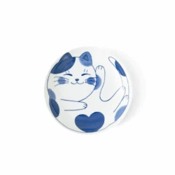 Daitoua Daitoua Neko Chigura Mike Dinner Plate (20cm)