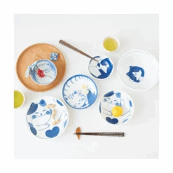 Daitoua Daitoua Neko Chigura Hachiware Dinner Plate (20cm) 13 Daitoua Daitoua Neko Chigura Hachiware Dinner Plate (20cm) -The Custom Chef Shop Daitoua Neko Chigura Series 1