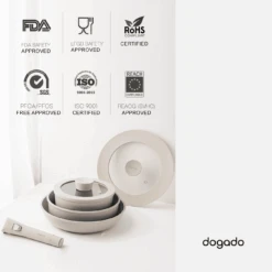 Dogado Dogado 6-Piece Ceramic Nonstick Induction Pan & Pot Set With Detachable Handle -The Custom Chef Shop Dogado 6 Piece Ceramic Nonstick Induction Pan Pot Set with Detachable Handle 04
