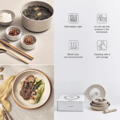 Dogado Dogado 6-Piece Ceramic Nonstick Induction Pan & Pot Set With Detachable Handle -The Custom Chef Shop Dogado 6 Piece Ceramic Nonstick Induction Pan Pot Set with Detachable Handle 05