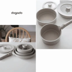 Dogado Dogado 6-Piece Ceramic Nonstick Induction Pan & Pot Set With Detachable Handle -The Custom Chef Shop Dogado 6 Piece Ceramic Nonstick Induction Pan Pot Set with Detachable Handle 10