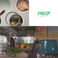 Wahei Freiz Freiz Rinto Enamel Induction Multipot With Lid (2.2L) - Turquoise -The Custom Chef Shop Freiz Rinto Multipot with Lid 2.2L Turquoise 02