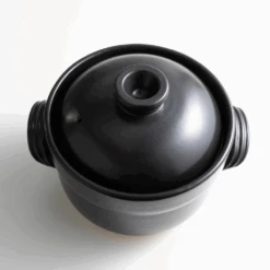 Daikoku Iga-yaki Goemon Donabe Rice Pot (6 Cup) -The Custom Chef Shop Goemon donabe japanese clay pot rice pot with double lids 6 cups 4