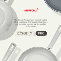 Happycall Happycall BlitZ Ceramic Nonstick Induction Wok - 28cm -The Custom Chef Shop Happycall BlitZ Induction Ceramic Nonstick Wok 28cm 2
