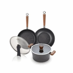 Happycall Happycall 5-piece Crocodile Graphene Nonstick Induction Cookware Set