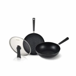 Happycall Happycall 3-Piece Crocodile Direction Series Nonstick Induction Cookware Set