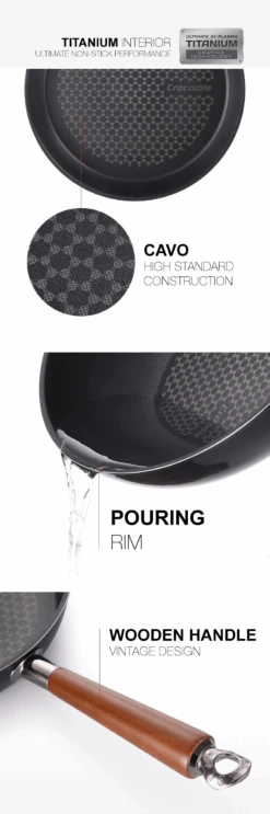 Happycall Happycall Crocodile Graphene Nonstick Induction Wok - 28cm -The Custom Chef Shop Happycall Crocodile IH Graphene Wok 28cm 05