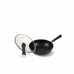Happycall Happycall Crocodile Direction Series Nonstick Induction Wok - 28cm -The Custom Chef Shop Happycall Crocodile IH Graphene Wok 28cm with Lid 2f60acaf 0596 449e ba45 5a7a8936ada8