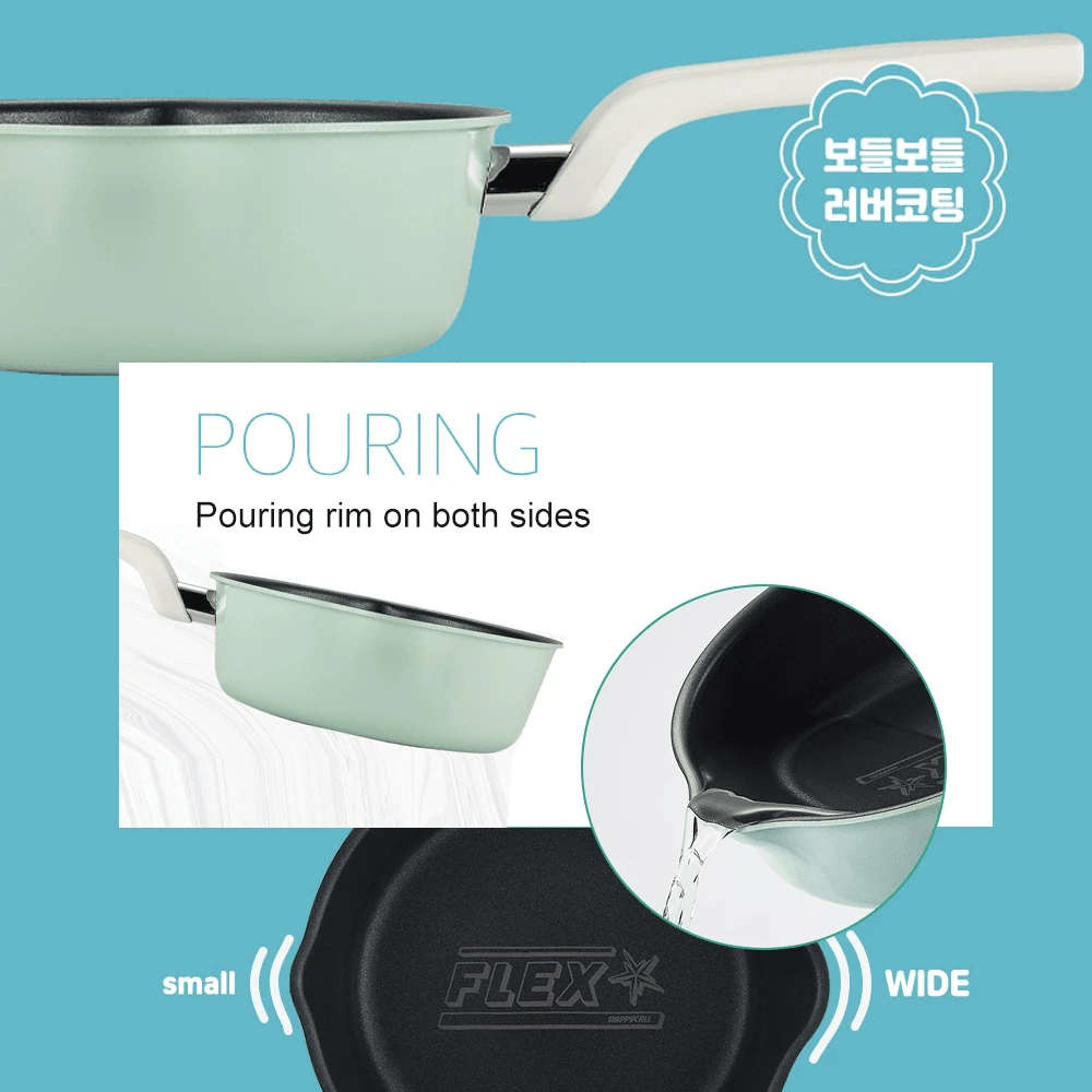 Happycall Happycall Flex 3 In 1 Nonstick Induction Saucepan - Mint 20cm 10 Happycall Happycall Flex 3 In 1 Nonstick Induction Saucepan - Mint 20cm - Image 8