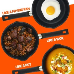 Happycall Happycall Flex 3 In 1 Nonstick Induction Saucepan - Yellow 20cm -The Custom Chef Shop Happycall IH Flex 3 in 1 Saucepan 20cm Yellow 08