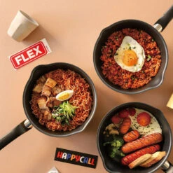 Happycall Happycall Flex 3 In 1 Nonstick Induction Saucepan - Black 22cm -The Custom Chef Shop Happycall IH Flex 3 in 1 Saucepan 22cm Black 03
