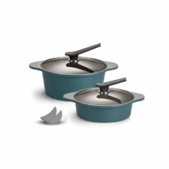 Happycall Happycall Onde Ceramic Nonstick Induction Saute Pot Set - 24cm & 28cm Ocean Green