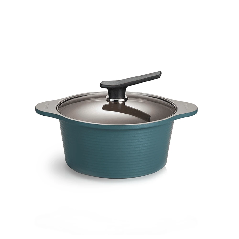 Happycall Happycall Onde Ceramic Nonstick Induction Pot With Lid - 24cm (4L) Ocean Green 3 Happycall Happycall Onde Ceramic Nonstick Induction Pot With Lid - 24cm (4L) Ocean Green