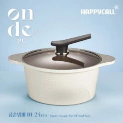 Happycall Happycall Onde Ceramic Nonstick Induction Pot With Lid - 24cm (4L) 14 Happycall Happycall Onde Ceramic Nonstick Induction Pot With Lid - 24cm (4L) -The Custom Chef Shop Happycall IH Onde Ceramic Pot 24cm with Lid 4L 01