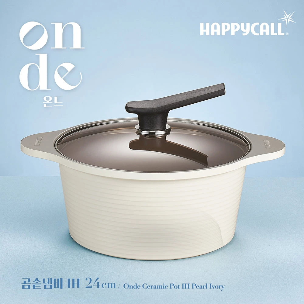 Happycall Happycall Onde Ceramic Nonstick Induction Pot With Lid - 24cm (4L) 5 Happycall Happycall Onde Ceramic Nonstick Induction Pot With Lid - 24cm (4L) - Image 3