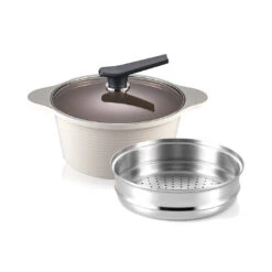 Happycall Happycall Onde Ceramic Nonstick Induction Pot With Lid - 24cm (4L) 19 Happycall Happycall Onde Ceramic Nonstick Induction Pot With Lid - 24cm (4L) -The Custom Chef Shop Happycall IH Onde Ceramic Pot 24cm with Lid 4L 06
