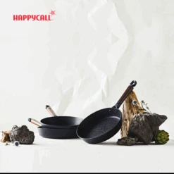 Happycall Happycall Noire Titanium Plus Nonstick Induction Frypan Set - 22cm & 26cm -The Custom Chef Shop Happycall Norie IH Titanium Plus 28cm Frypan 22cm Frypan 06