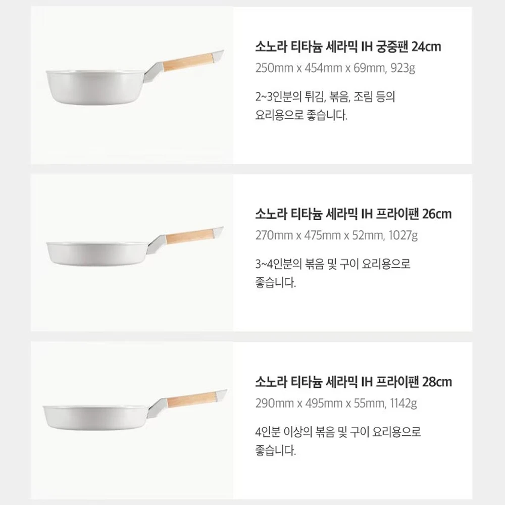 Happycall Happycall Sonora Titanium Ceramic Nonstick Induction Frypan - 28cm 7 Happycall Happycall Sonora Titanium Ceramic Nonstick Induction Frypan - 28cm - Image 5