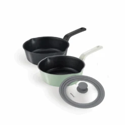 Happycall Happycall Flex 3-Piece Nonstick Induction Saucepan Set - Black & Mint