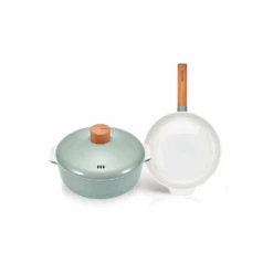 Happycall Happycall Zium Ceramic Nonstick Induction Frypan & Pot Set - 24cm