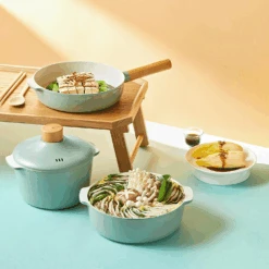 Happycall Happycall Zium Ceramic Nonstick Induction Frypan & Pot Set - 24cm -The Custom Chef Shop Happycall Zium Ceramic Nonstick Induction Frypan Pot Set 24cm 8