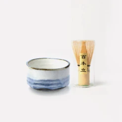 Touga Harukasumi Japanese Matcha Bowl And Whisk Set