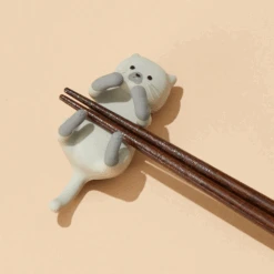Ishida Ishida Cuddle Cat Wakasa Nuri Lacquerware Chopsticks Set - 23cm -The Custom Chef Shop ISHIDA Cuddle Cat Wakasa Nuri Chopsticks 2