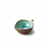 Touga Iga Leaf-Form Japanese Side Bowl In Emerald Green (9cm) -The Custom Chef Shop Iga Jewel Toned Leaf Inspired Japanese Side Bowl v2