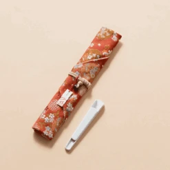 Ishida Kyoto Nishijin Chopstick Pouch - Spring Flower Basket -The Custom Chef Shop Ishida Chopstick Case