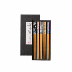 Ishida Ishida Four Seasons Natural Wood Chopsticks 23cm (Pack Of 5 Pairs)