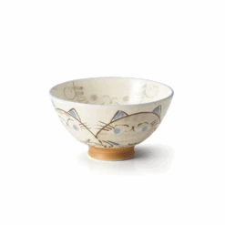 Touga Ko-Dehiki Japanese Neko Cat Bowl (12cm / 14cm)