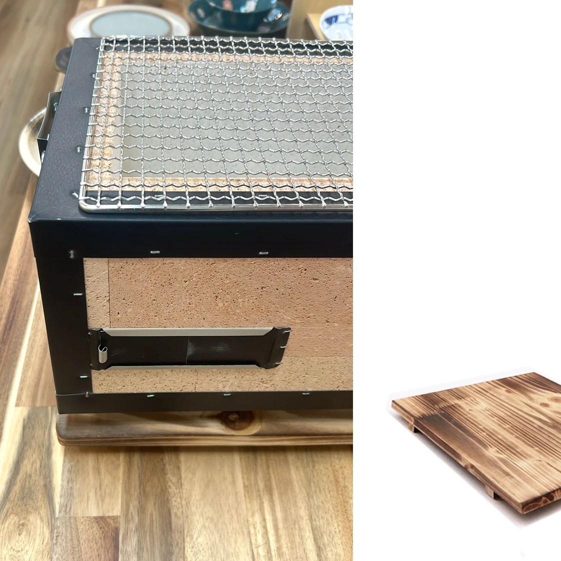 My Cookware Australia Wooden Base Board For Okunoto Japanese Konro Grill - Small 31cm 4 My Cookware Australia Wooden Base Board For Okunoto Japanese Konro Grill - Small 31cm - Image 2