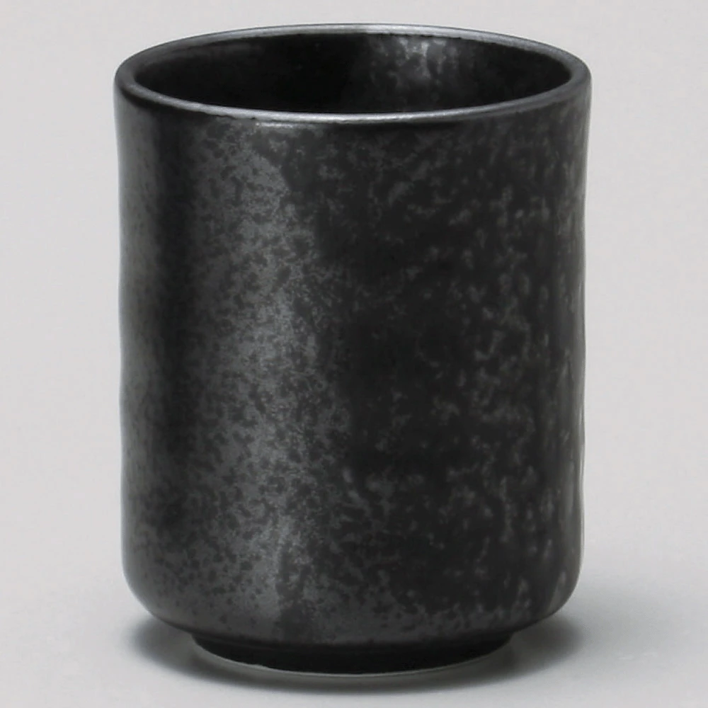 Toki Yamaman Mino Yaki Kurosuisho Black Crystal Japanese Teacup 4 Toki Yamaman Mino Yaki Kurosuisho Black Crystal Japanese Teacup - Image 2