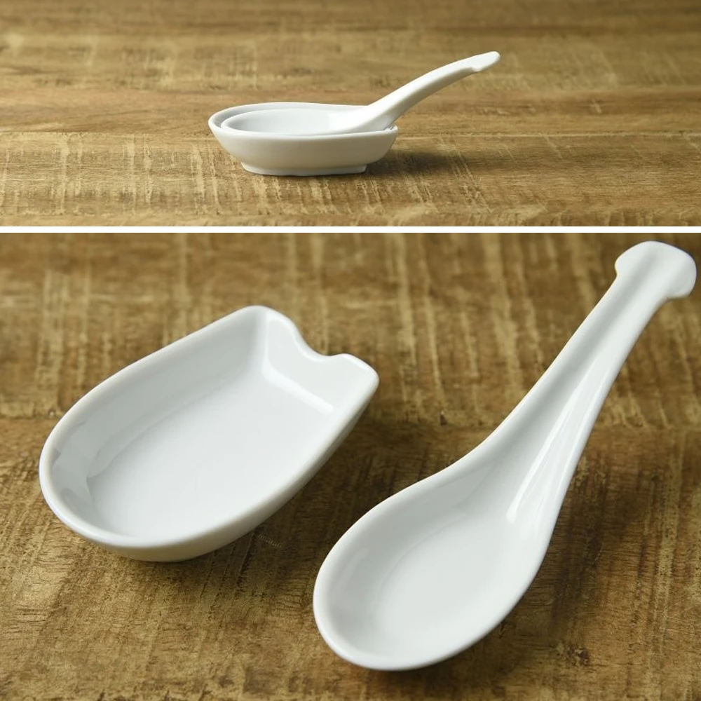 Ginpo Mino Yaki Classic Spoon And Spoon Rest Set 4 Ginpo Mino Yaki Classic Spoon And Spoon Rest Set - Image 2