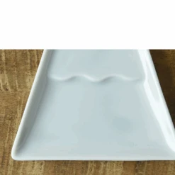 Touga Mino Yaki Mount Fuji Soy Sauce Plate - Light Blue -The Custom Chef Shop Mino Yaki Mount Fuji Soya Sauce Plate Light Blue 3