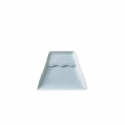 Touga Mino Yaki Mount Fuji Soy Sauce Plate - Light Blue -The Custom Chef Shop Mino Yaki Mount Fuji Soya Sauce Plate Light Blue v4
