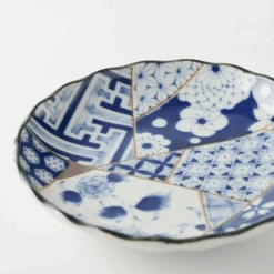 Touga Mino Yaki Blue Yusen Chrysanthemum Japanese Side Plate (12cm) -The Custom Chef Shop Mino Yaki Blue Yusen Chrysanthemum Japanese Side Plate 12cm 3
