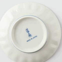 Touga Mino Yaki Blue Yusen Chrysanthemum Japanese Side Plate (12cm) -The Custom Chef Shop Mino Yaki Blue Yusen Chrysanthemum Japanese Side Plate 12cm 4