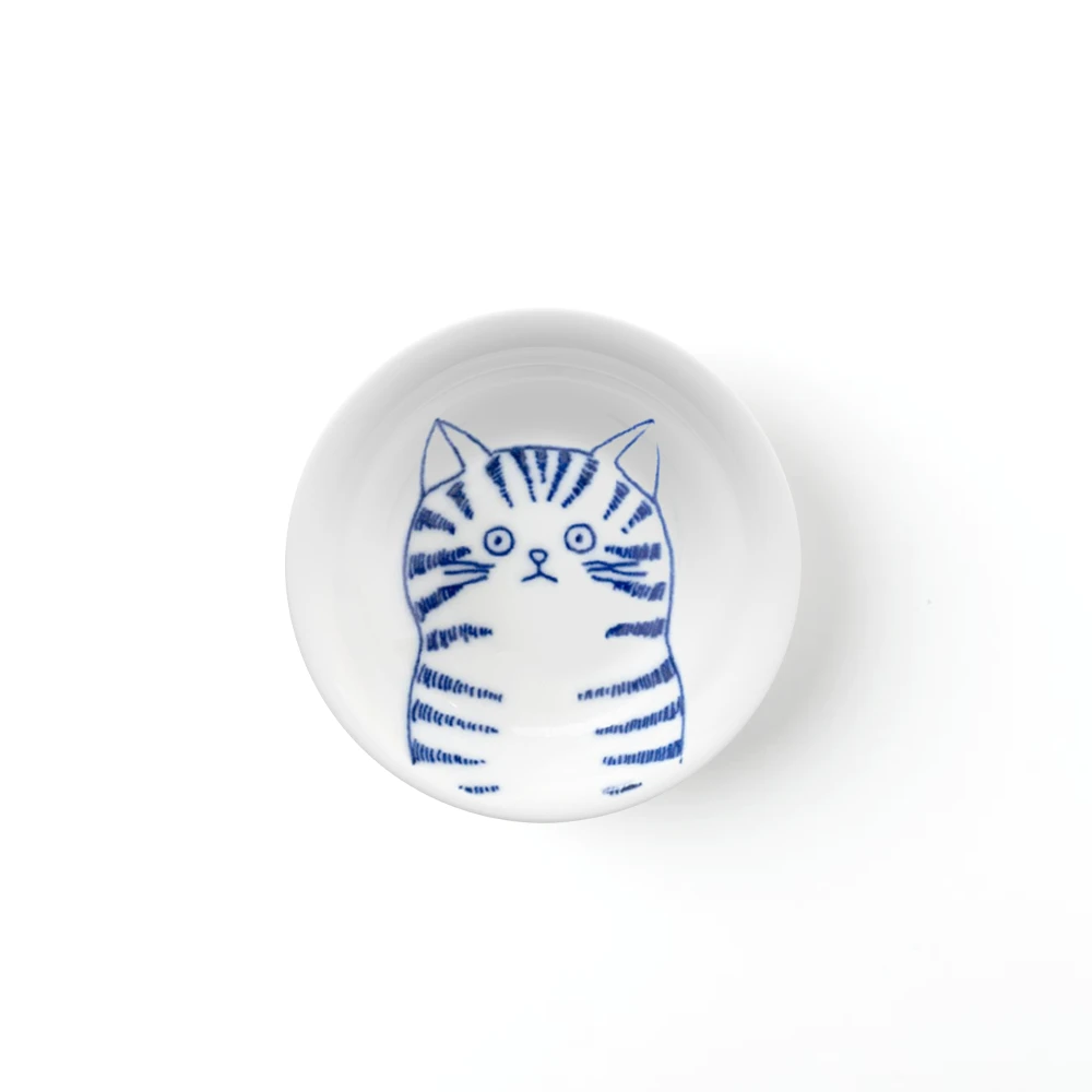 Toki Yamaman Shichita Mino Yaki Cat Dora Side Plate (12cm)