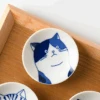 Toki Yamaman Shichita Mino Yaki Cat Mike Mini Side Plate (8cm)