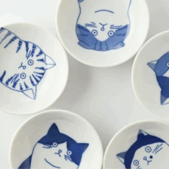 Toki Yamaman Shichita Mino Yaki Cat Scottish Side Bowl (9cm) -The Custom Chef Shop Mino Yaki Neko Scottish Cat Side Bowl 9cm 1