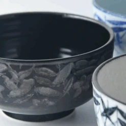 Kanesada Seito Mitsuhide Akechi Family Crest Kikyo Bowl (16cm) - Dark Ink -The Custom Chef Shop Mitsuhide Akechi Family Crest Kikyo Bowl 16cm Dark Ink 3